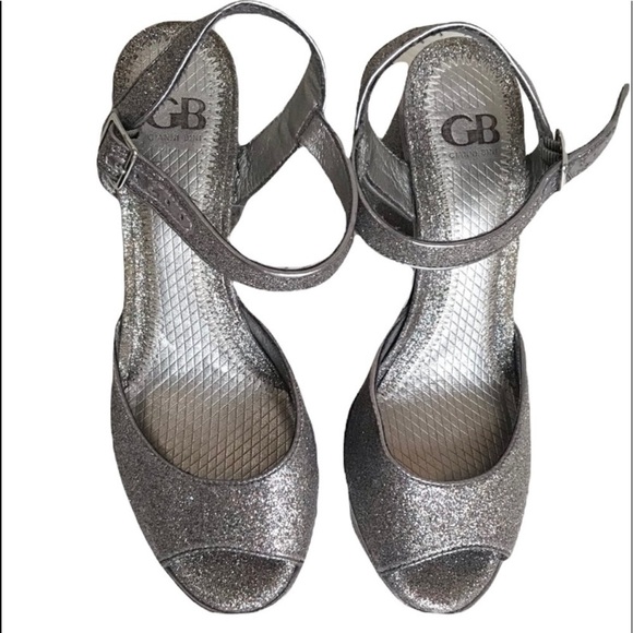 𝅺gianni BINI Confetti MultiGlitter Platform Sandals - Picture 1 of 8